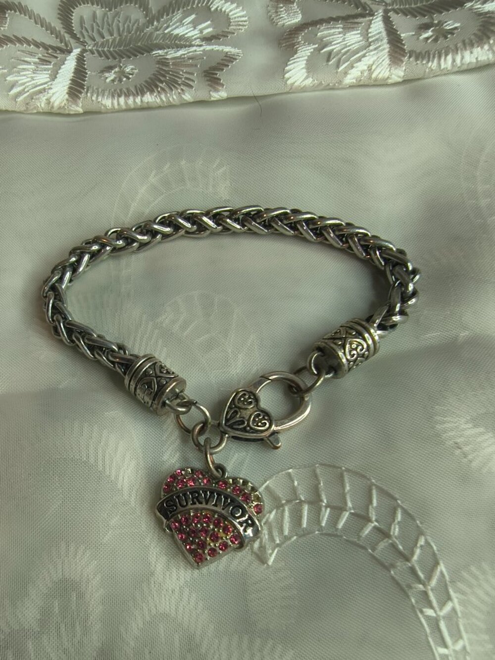 Silver Plate Braided Survivor Bracelet